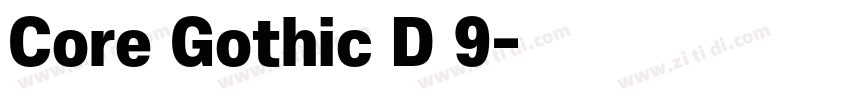Core Gothic D 9字体转换